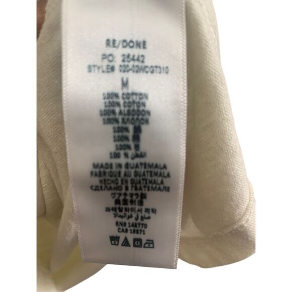 Re/Done You’re Cute Retro Graphic Tee White Short Sleeve Size Medium - Picture 4 of 4